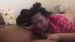 oriental Gf Deepthroats African Boyfriends Cock SLOPPY