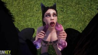 Furry put Knots and Cum inside Cat cunt with mouth's Snatch |