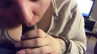 inked bbw interracial bj