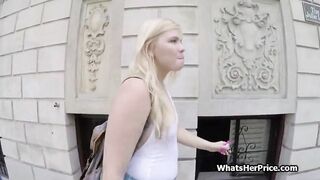 Fucking thicc broke blonde 18 for cash