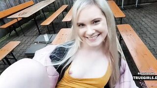 18yo wird Outdoors auf Tisch gefickt!!