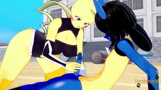 Pokemon Anime Furry Yiff 3D - Lucario x Pikachu rough