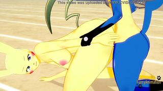 Pokemon Anime Furry Yiff 3D - Lucario x Pikachu rough