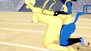 Pokemon Anime Furry Yiff 3D - Lucario x Pikachu rough