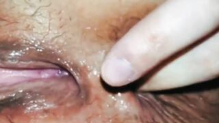 HUBBY AND WIFES TOYING BUSHY ASSHOLE