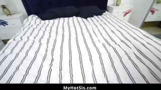Long Titted Step Sister Helps Her Brother to Cum