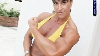NG FBB flexing into bikini