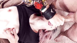 Hardcore upside down throat nailed for my stepsister