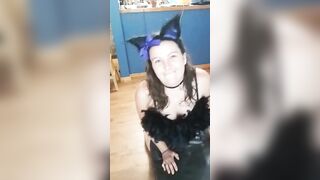 Cutie Hot fiance sucking off dick & cum deep inside throat