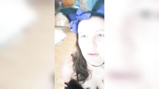Cutie Hot fiance sucking off dick & cum deep inside throat