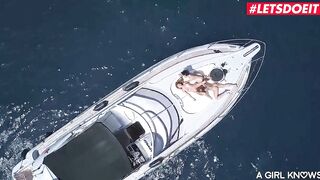 A SLUTS KNOWS - Lesbo Three-Way On A Million Dollar Yacht