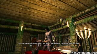 Skyrim doggystyle sex with brunette MILF