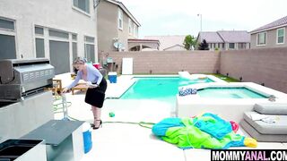 Big Boobed mom butt banged by annoying neighbors