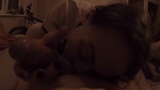 Hugest load on her face