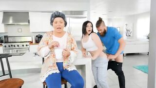 Keira Croft Gets Creampied Behind Cougar's Back