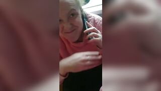 Uk Red Haired On phone to mum sucking off dick