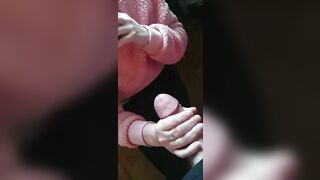 Uk Red Haired On phone to mum sucking off dick