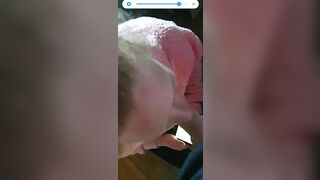 Uk Red Haired On phone to mum sucking off dick