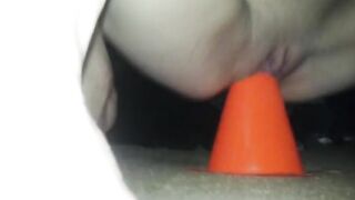 Turned On Fiance Squirts while Masturbating with Weird Insertion