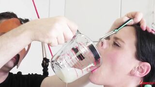Anally ravaged fetish eighteen submits to her domina master after