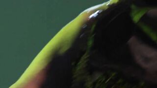 Big Tit glamcore babe masturbates solo