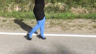 Blue tights