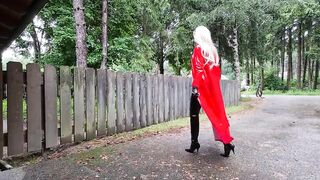 RED BIG RAINCOT