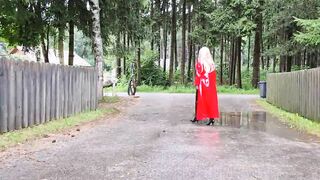 RED BIG RAINCOT