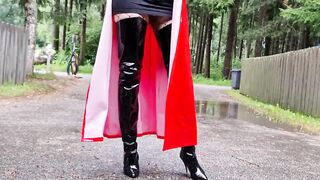 RED BIG RAINCOT