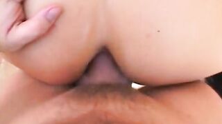 Makyla get a facial creampie after her anal was ravished rough