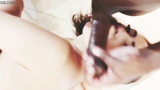 Huge booty dark haired sucking off my penis