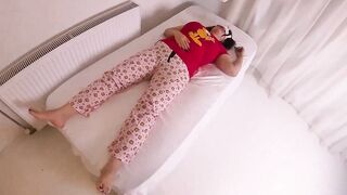 Daddy wakes up step daughter with a penis into her.