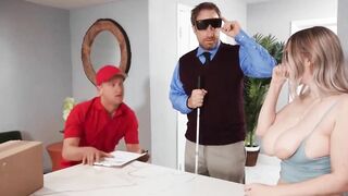 Chubby wifey plowed by delivery dude