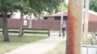 TheRealWorkout, Blonde biker Avalon Heart spread and pounded