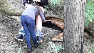 Peeped sex into the forest for 2 lesbians - Dyke-illusion