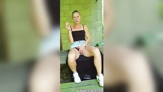 beauty mom smoking and having fun with herself