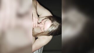 Quick bj and ball licking