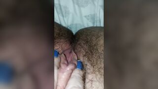 Suck my unshaved squirting juicy snatch make my huge clitoris rough