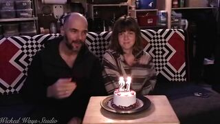 Lavender Gets Steak, Cake, and Spanks for Her Birthday