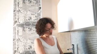 hot Turned On milf takes a bath-tub and does housework with a nude!