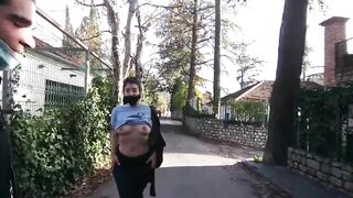 Risky Fellatio With Cum Into Mouth, Almost Caught On The Street