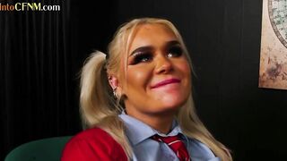 Curvy british cfnm students suck professor during boring class