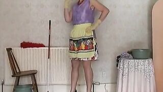 Miss Jones the cleaning lady gets naked