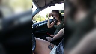 married cougar jerking inside my vehicle