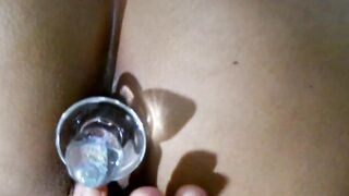 Ass plug into Thai butt! Glass Plug Deluxe!