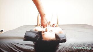 Served the master by blowing him off and licking his butt wel