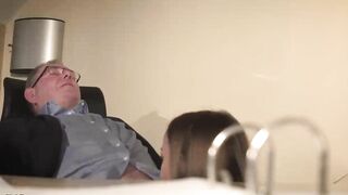 Hot secretary joins inside hardcore 3 way with her boss and