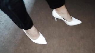Secretly wearing my ex-wife's heels she had on last night