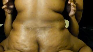 Black BBW Rides Anal Cummed