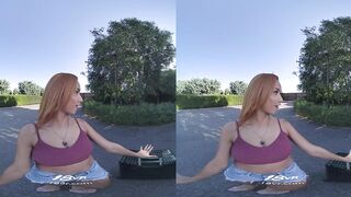 Flirty Red Haired Hispanic Veronica Leal Squirts And Having Anal